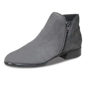 NWOB Munro Averee Ankle Boot Bootie Leather Nubuck Gray Black Size 8.5